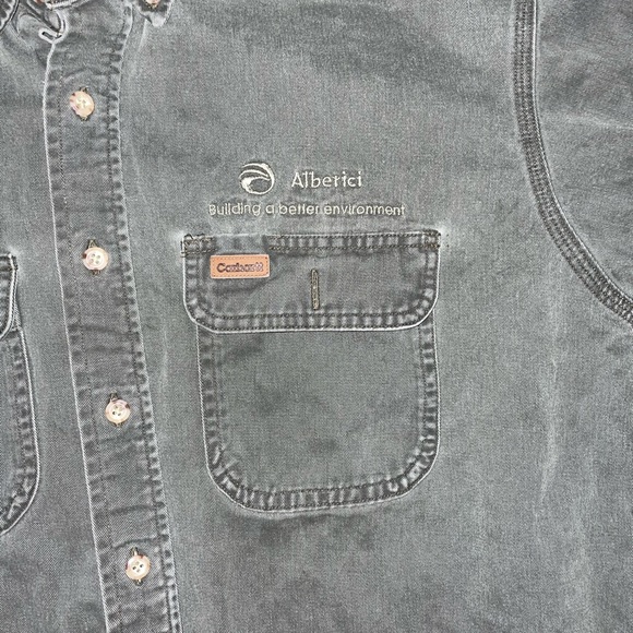 Olive green Carhartt button down shirt - Picture 2 of 3